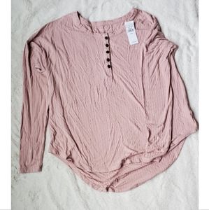 NWT American Eagle Soft Pink Henley